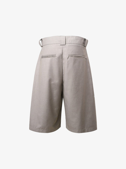 Vintage Deconstructed Pleated Shorts