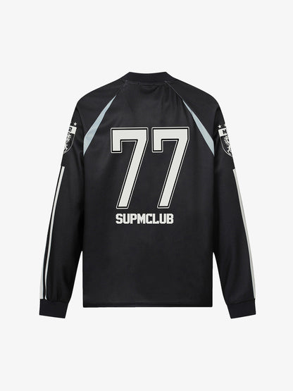 Sporty Long Sleeve Jersey with Bold Number Design for Active Enthusiasts