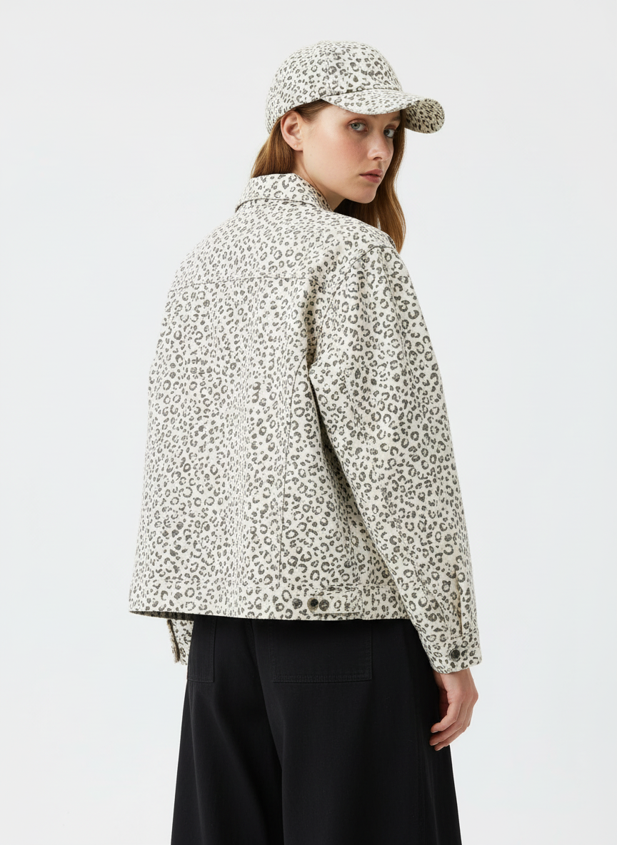 Vintage Leopard Print Distressed Baseball Cap