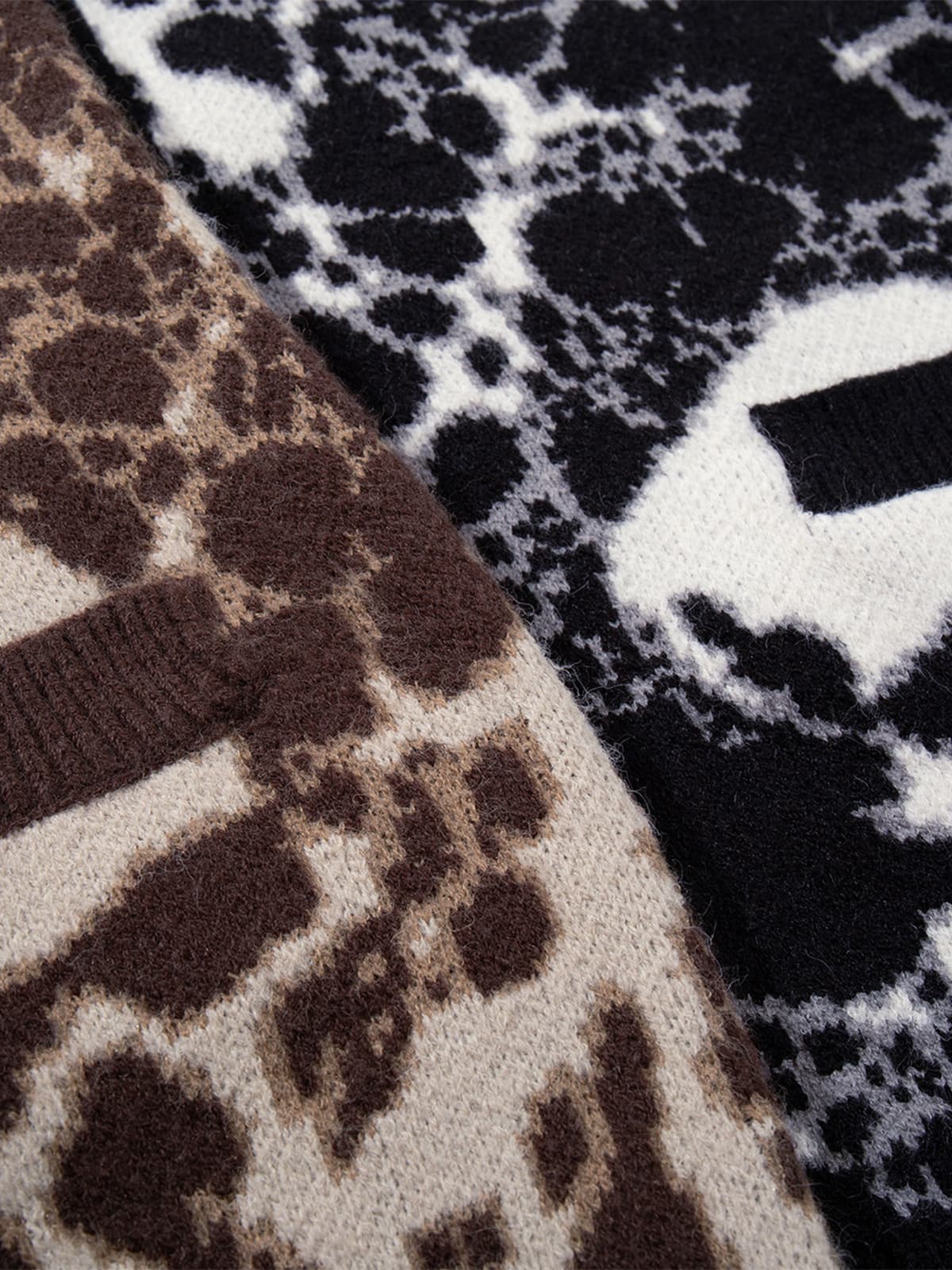 Skull Pattern Knit Sweater for Casual and Fashionable Looks