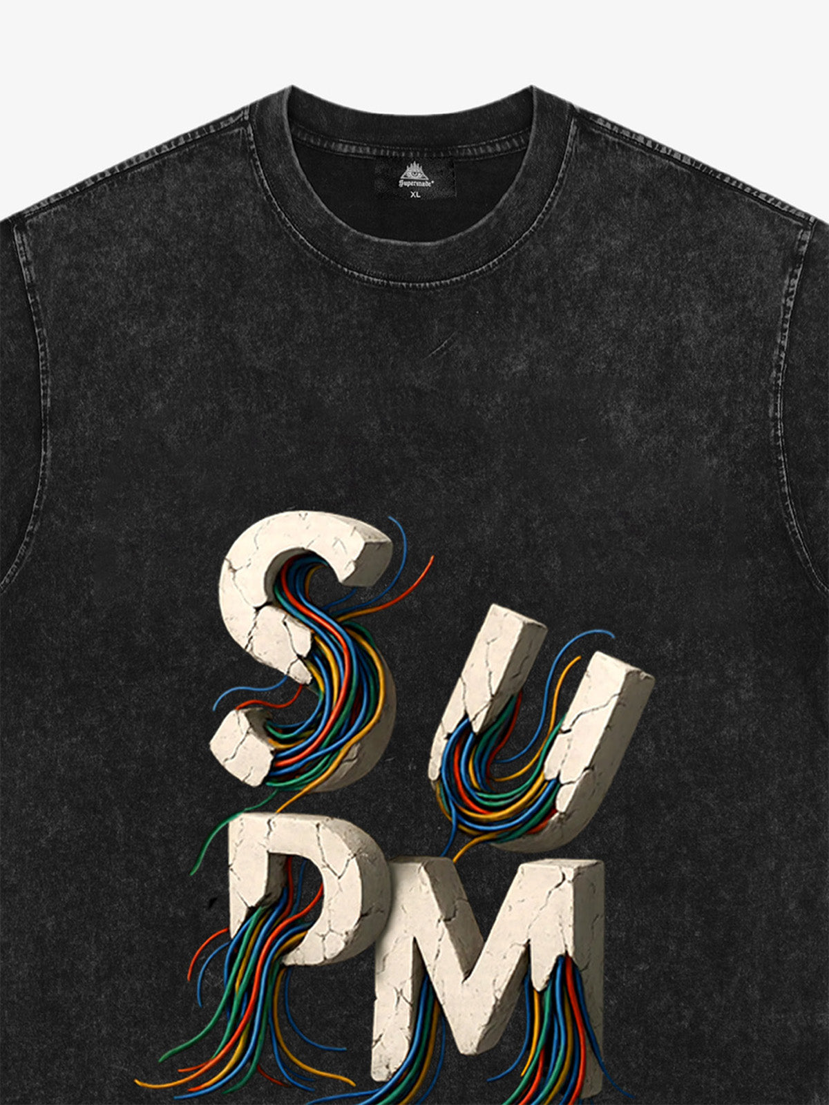 supm cable graphic T-shirt