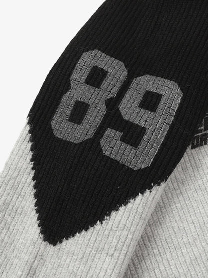 Stylish Contrast Panel Zip-Up Sweater for Casual and Sporty Looks