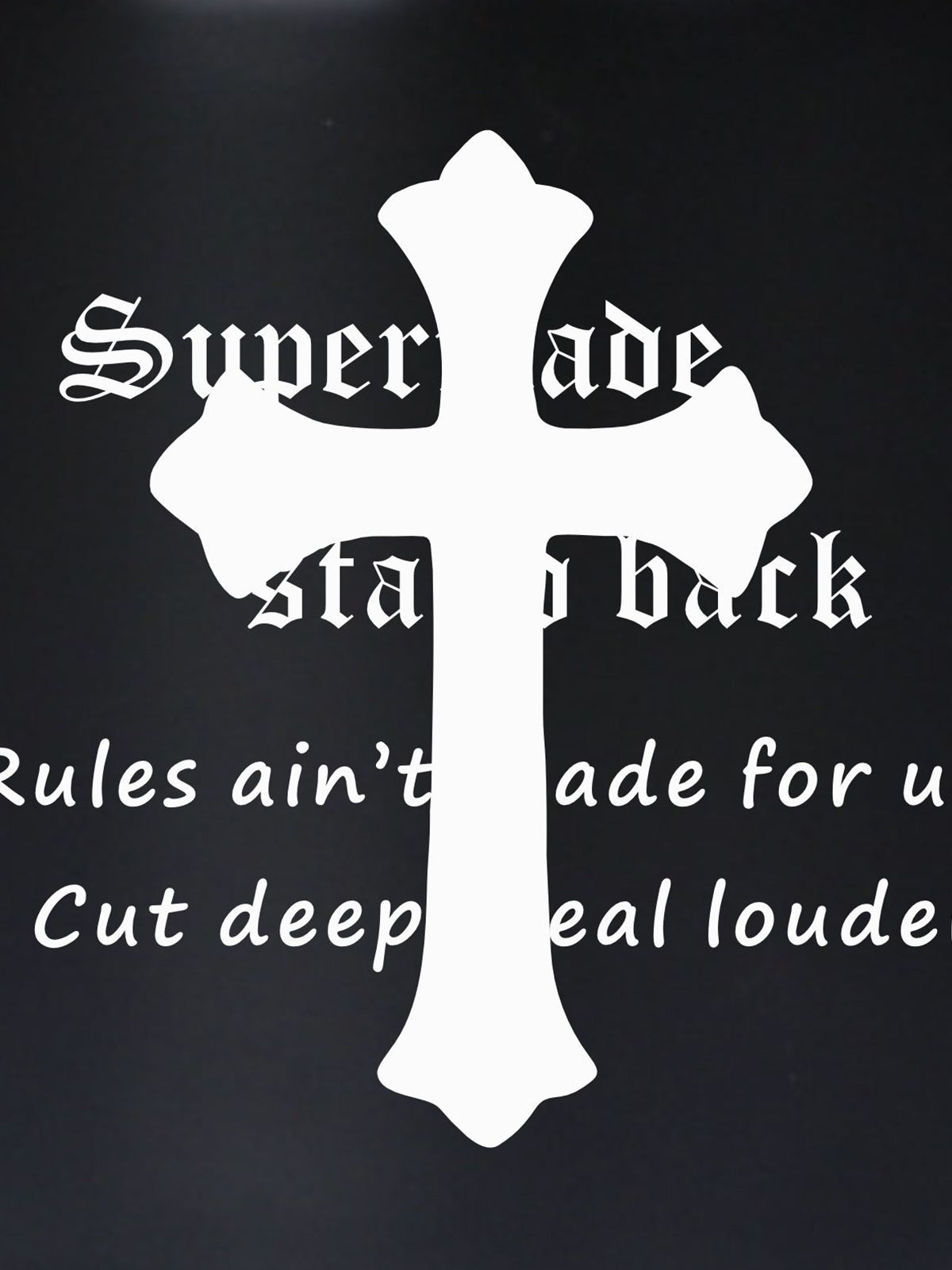 Bold Cross Design Mug for Coffee Enthusiasts