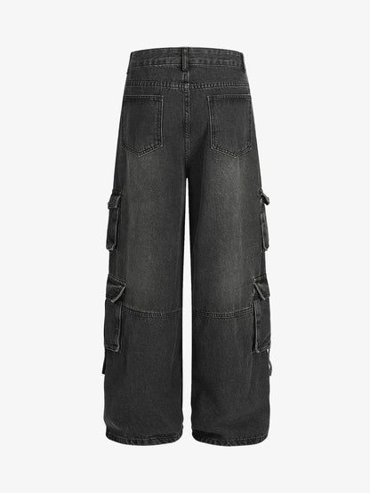 Retro Ripped Cargo Jeans