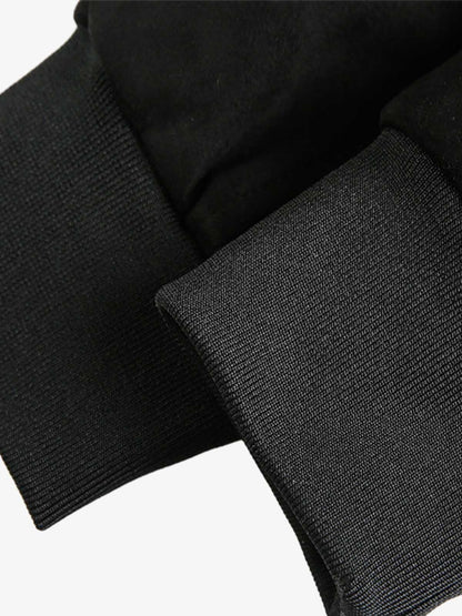 Suede Leopard-Trimmed Paneled Bomber Jacket