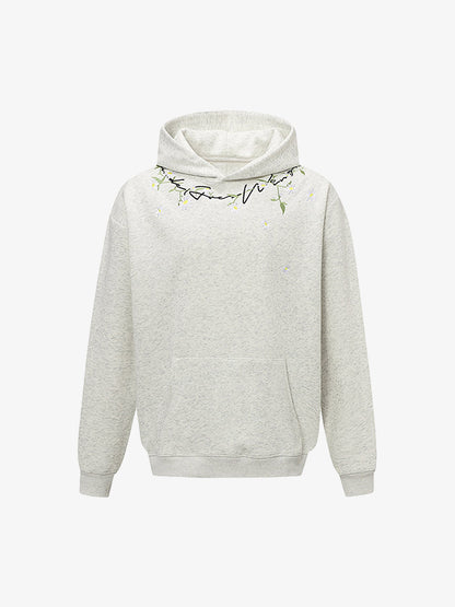Floral Embroidered Hoodie for Men and Women - Trendy and High-Quality Design