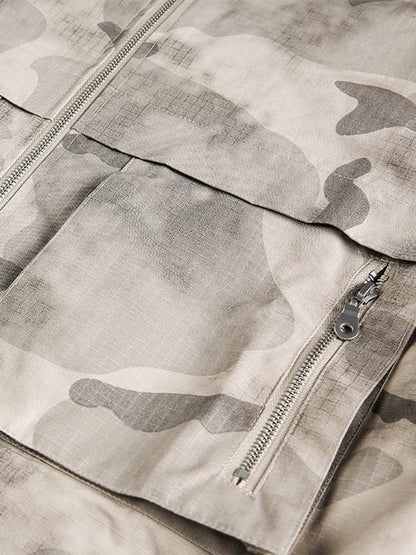 Camouflage Print Utility Jacket for Men - Stylish and Functional Design