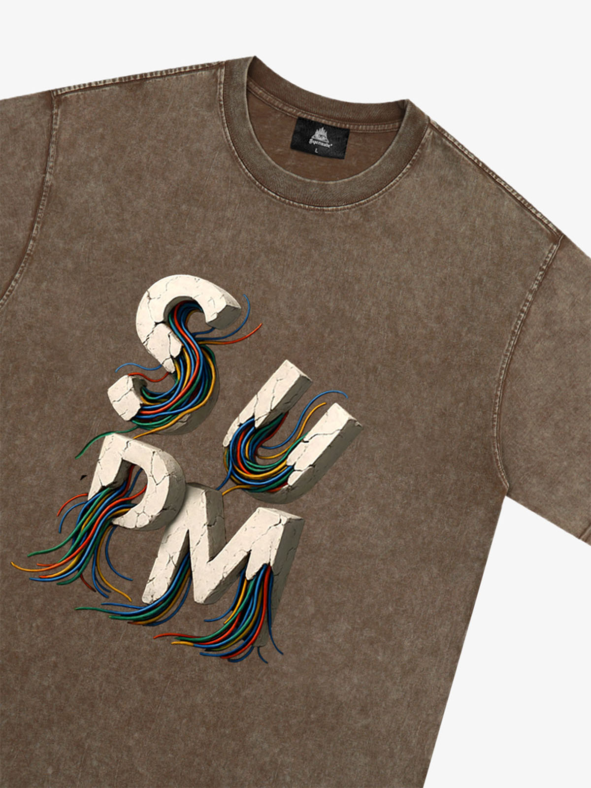 supm cable graphic T-shirt
