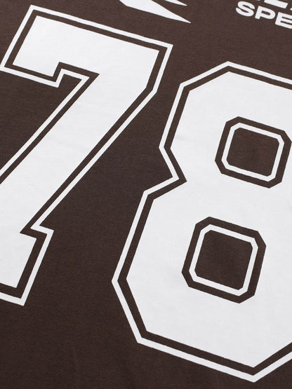 Sporty Long Sleeve Top with Bold Number Design for Active Enthusiasts