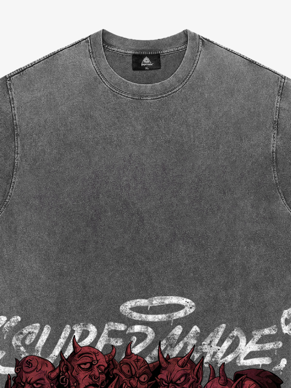 Thesupermade Dark Devil Maniac's Gothic Graffiti T-shirt