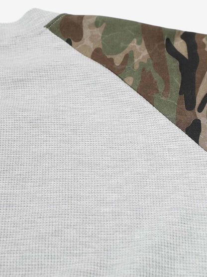 Certified Forces Camo Raglan Long Sleeve Top for Men - Perfect for Casual and Outdoor Activities