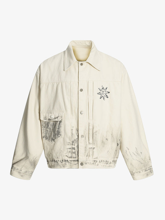 Street Hip-Hop Portrait Print Graphic Jacket