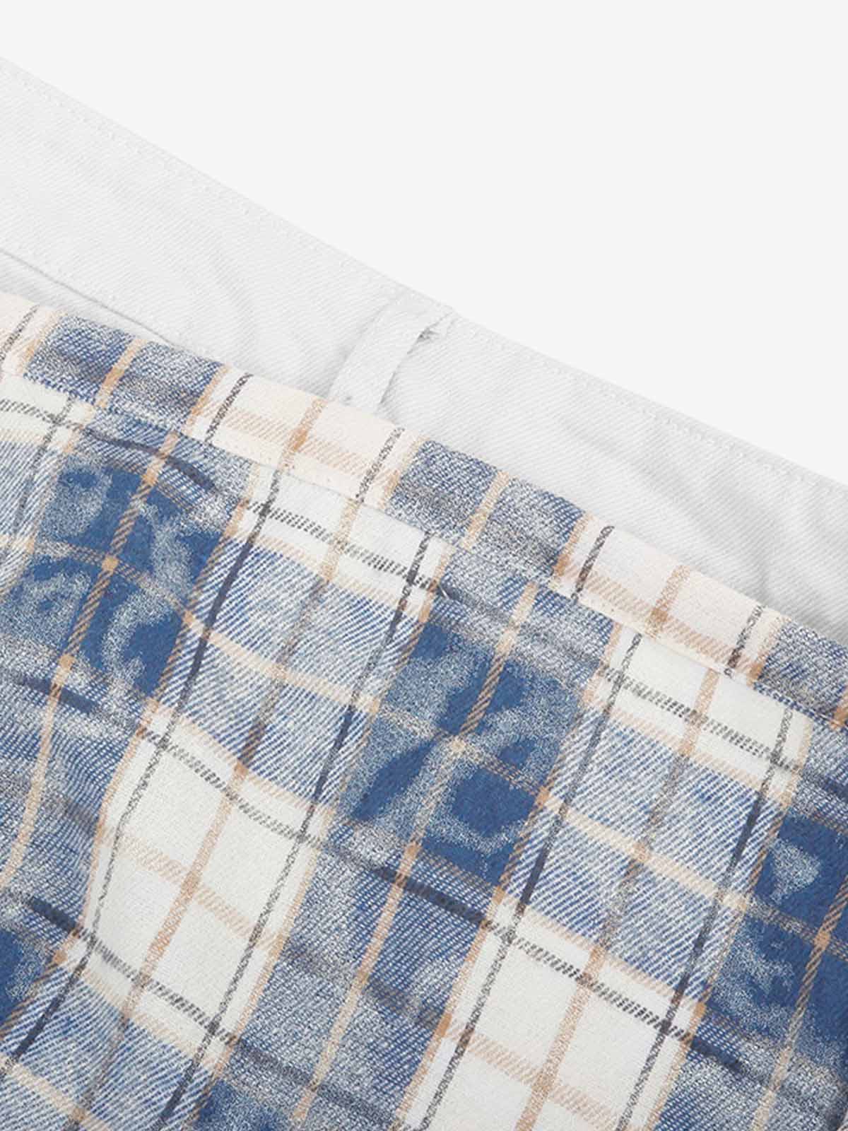 Stylish Wide-Leg Pants with Plaid Tie Belt - Perfect for Casual and Fashionable Looks