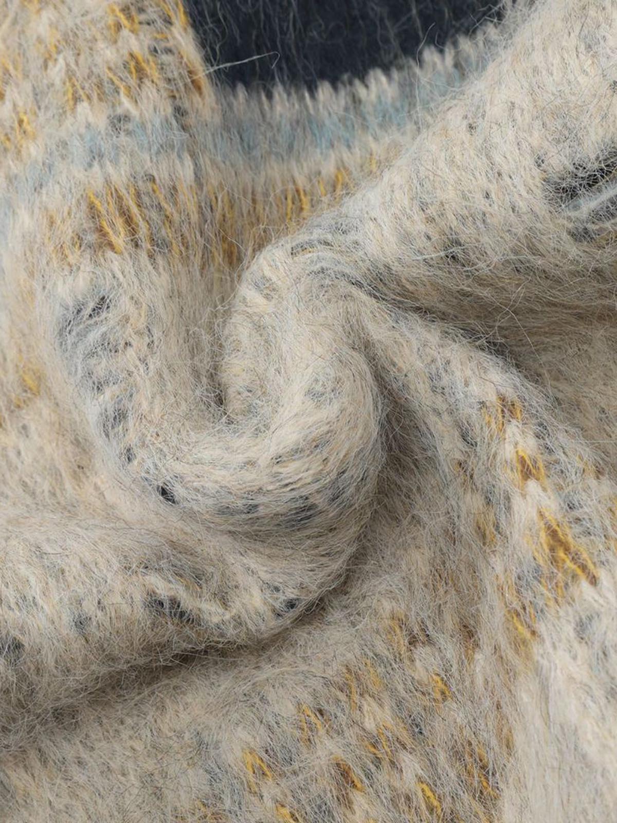 Geometric Irregular Striped Sweater