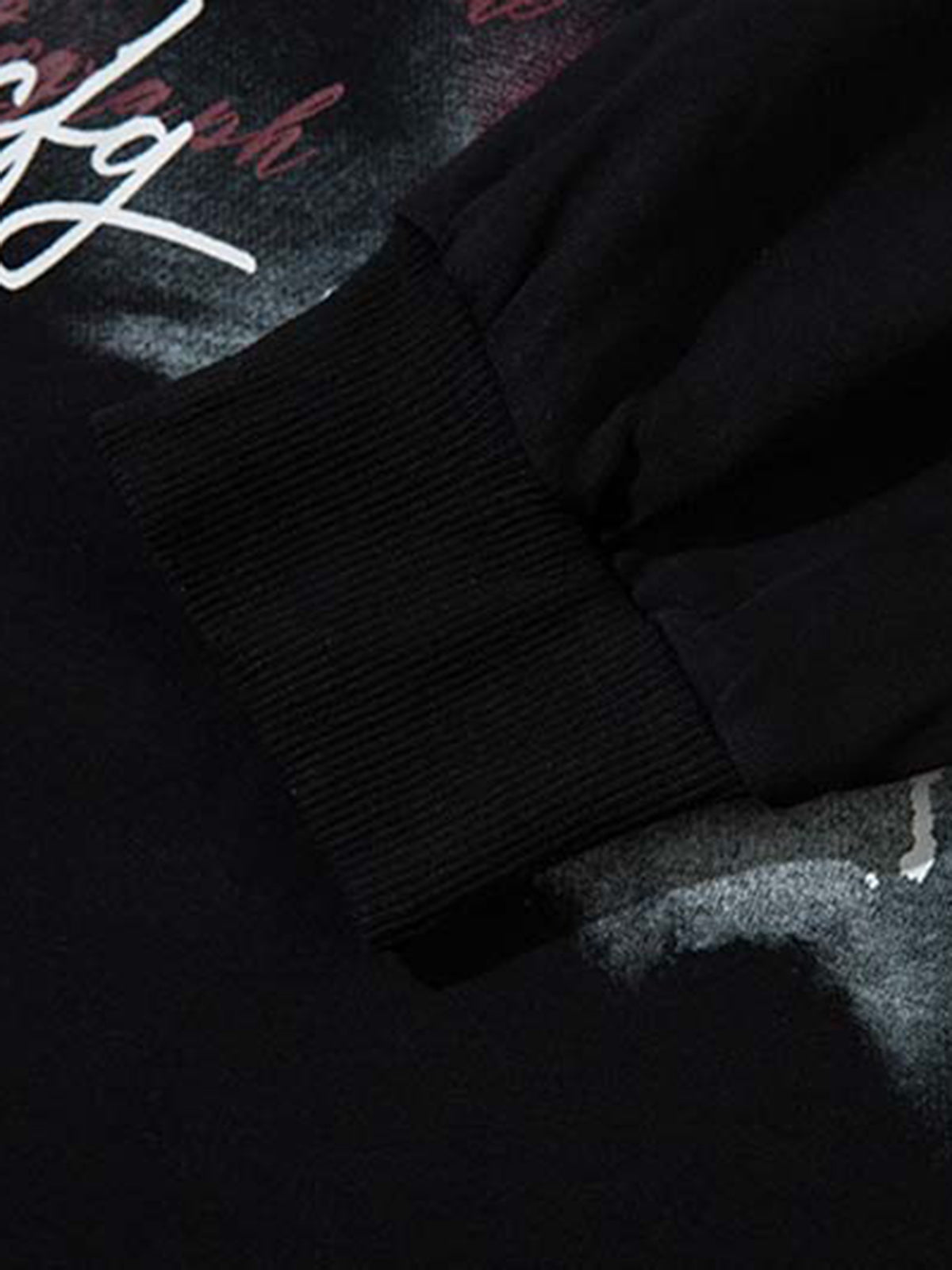 Butterfly Letters Printed Round Neck Long Sleeve T-shirt