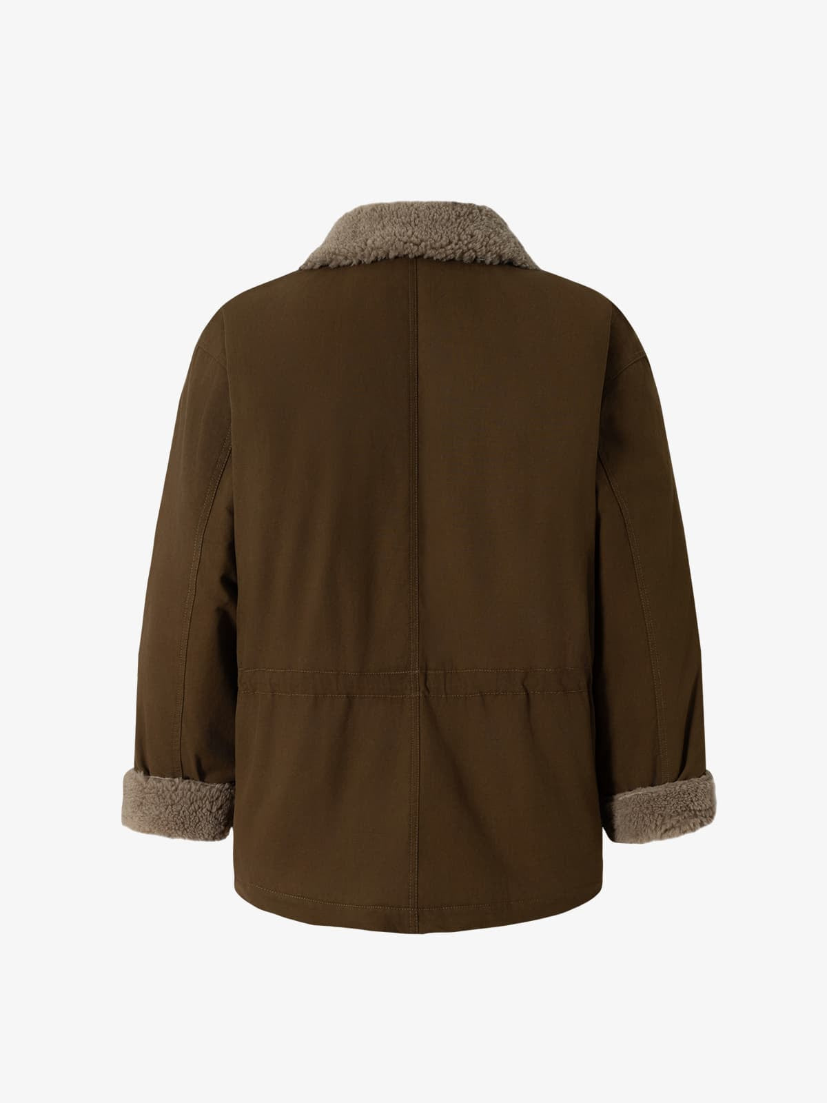 Winter-Ready Corduroy Jacket with Faux Fur Trim for Men