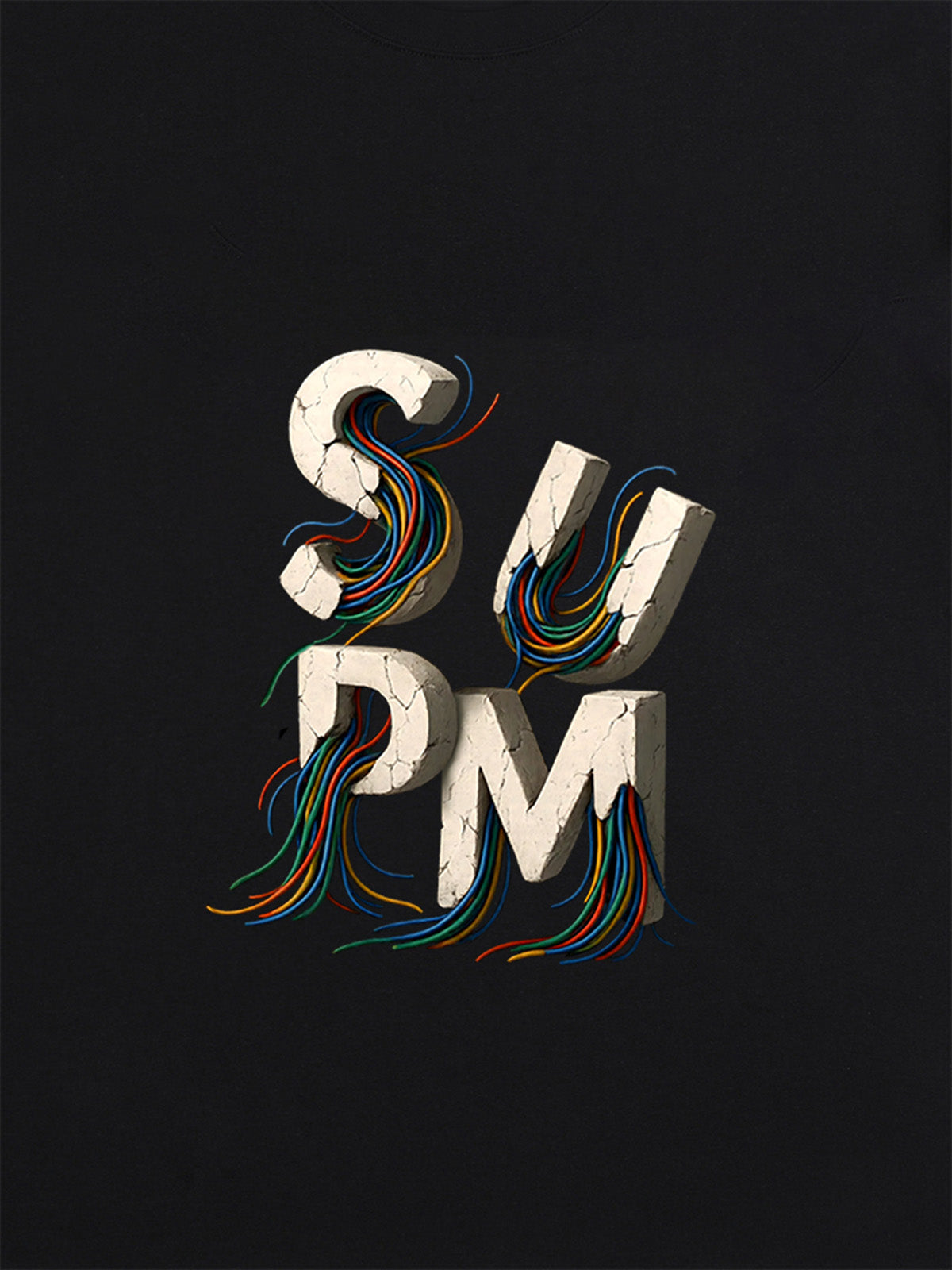supm cable graphic T-shirt