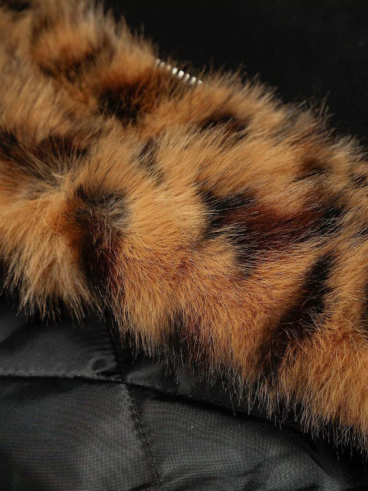 Leopard Print Hooded Jacket with Faux Fur Trim for Men - Trendy Winter Fashion