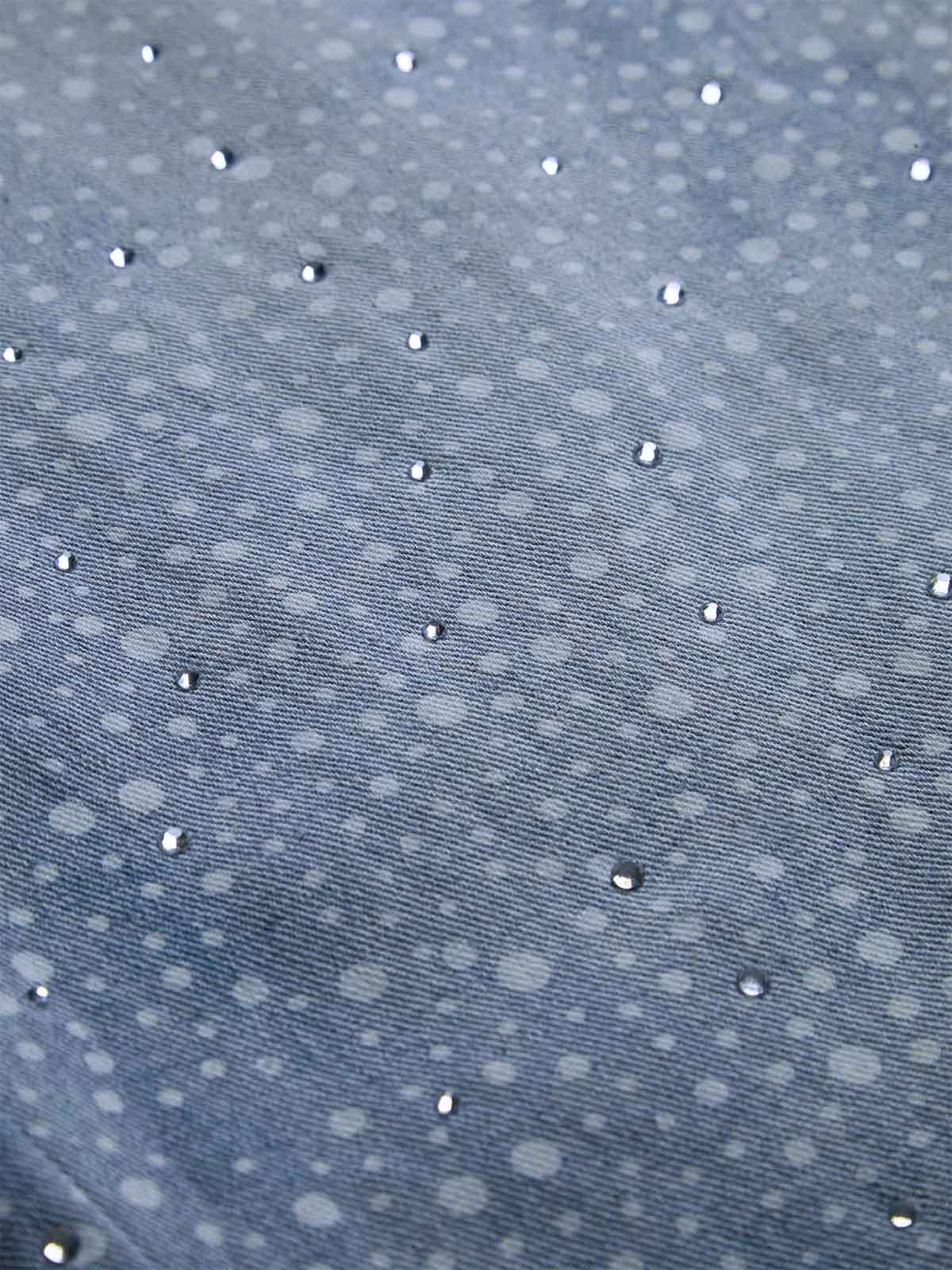 Thesupermade Ink Splashed Hotfix Rhinestone Baggy Jeans - 2306