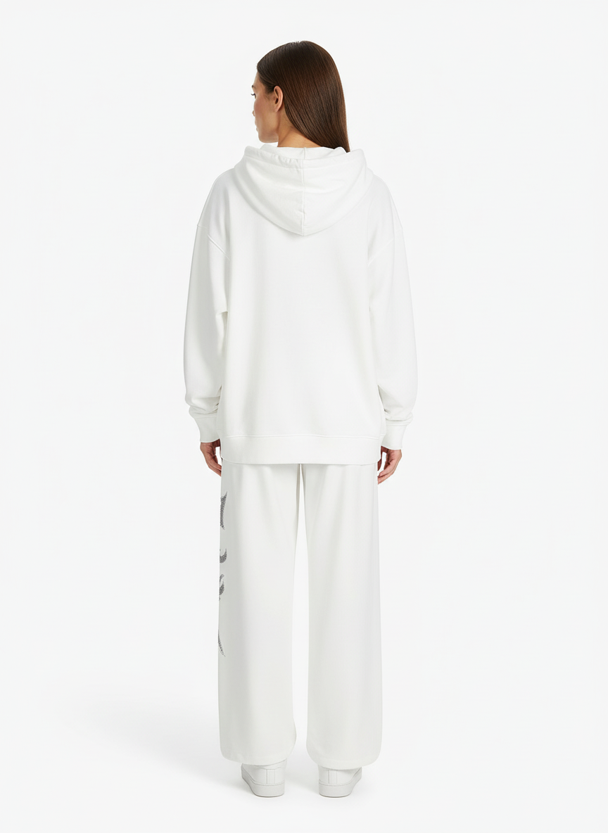 High Street Rhinestone Hip-hop Wide-leg Sweatpants