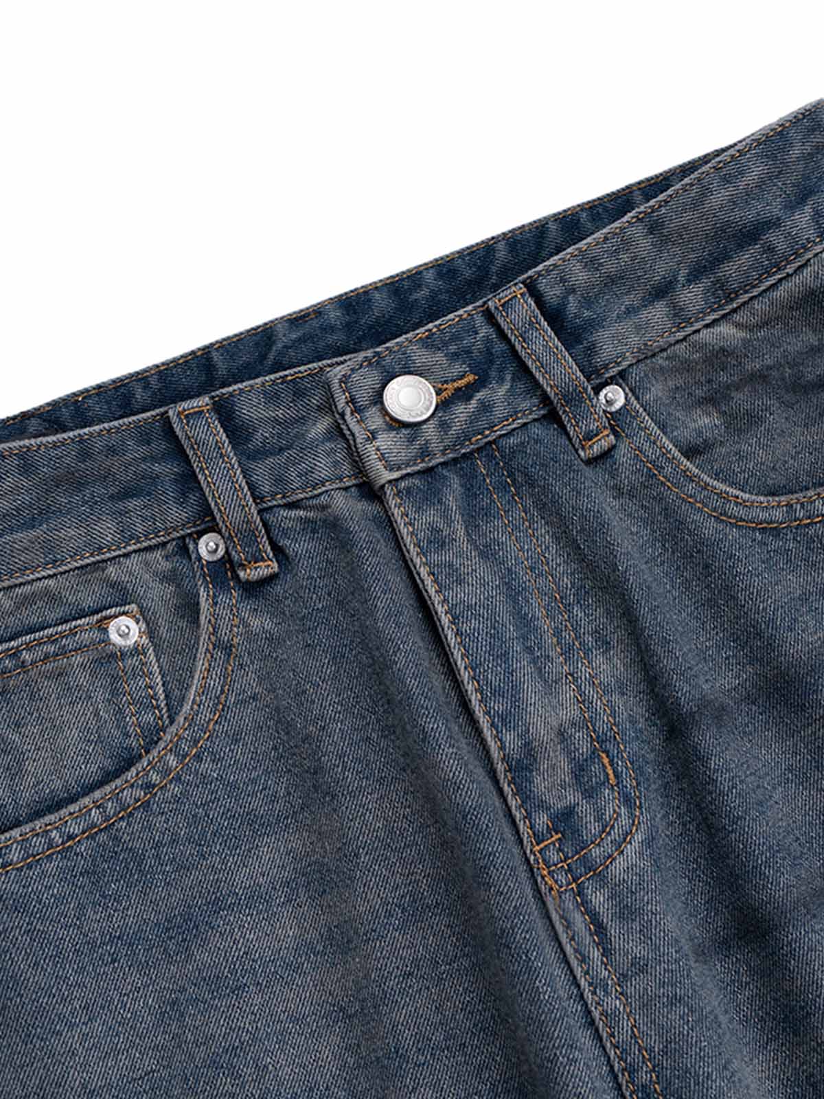 Wasteland Style Ink Splash Baggy Jeans