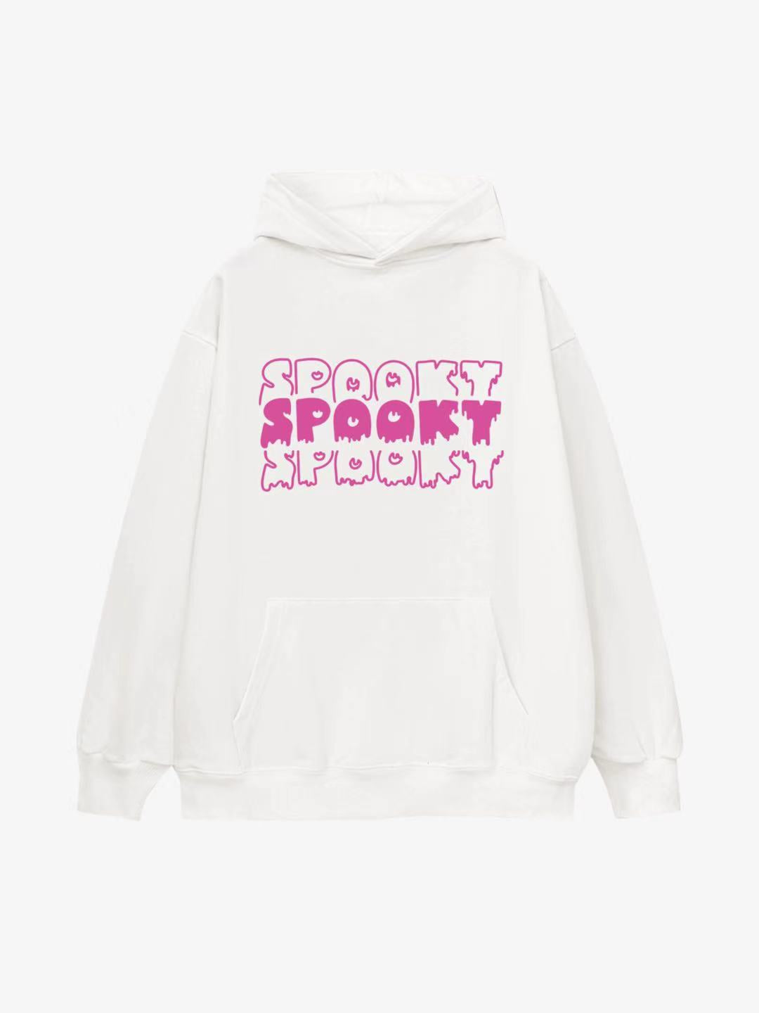 Spooky Halloween Pumpkin Design Cotton Hoodie