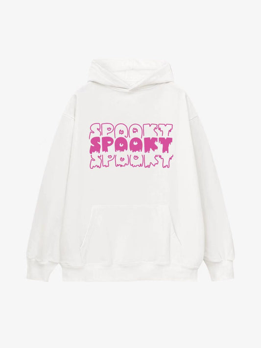 Spooky Halloween Pumpkin Design Cotton Hoodie