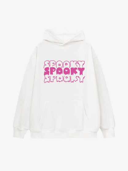 Spooky Halloween Pumpkin Design Cotton Hoodie