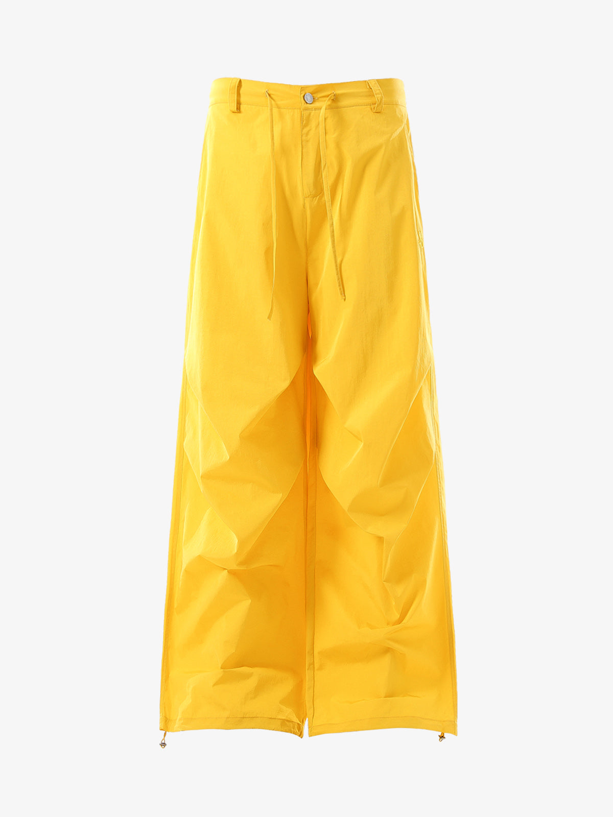 Vintage Drawstring Draped Embroidered Wide Leg Pants