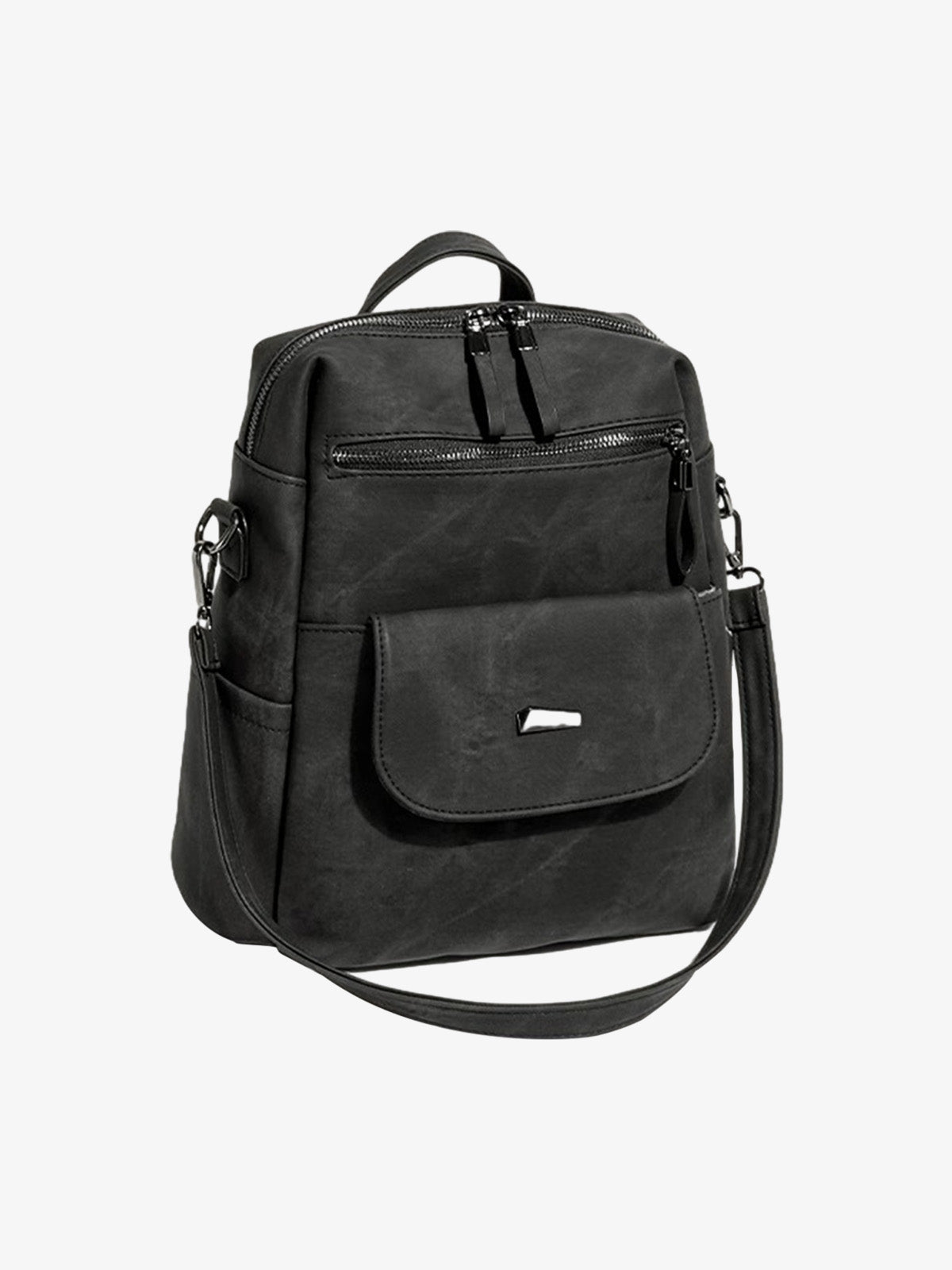 Suede Simple Dual-Use Large Capacity Backpack
