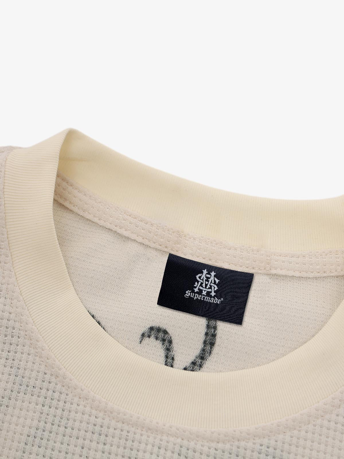 Thesupermade Retro Letter Print Long-sleeved T-shirt