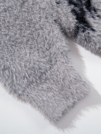 Cozy Pink Patterned Sweater for Women - Perfect for Casual and Festive Occasions