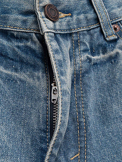 Washed Whitened Flared Jeans