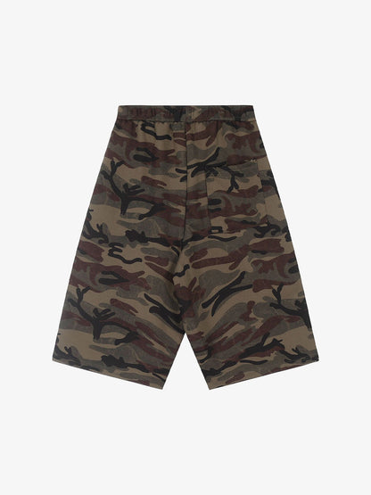 Camouflage Embroidered Casual Shorts
