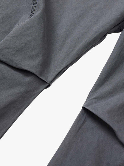 Vintage Distressed Pleated Barrel Pants