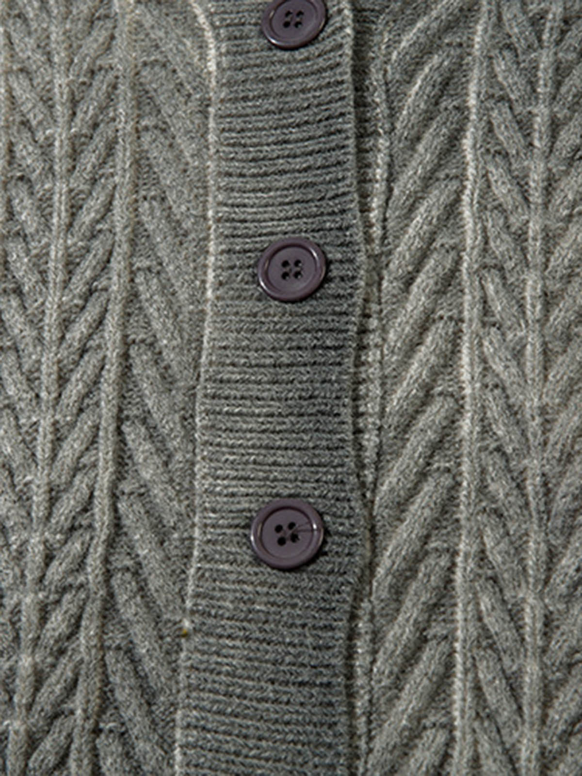 Cable Knit Cardigan Damaged Dirty Dyed Sweater