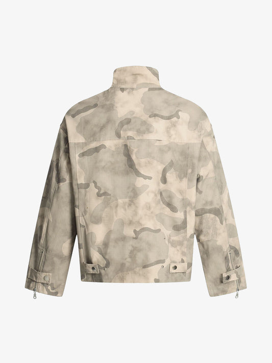 Camouflage Print Utility Jacket for Men - Stylish and Functional Design