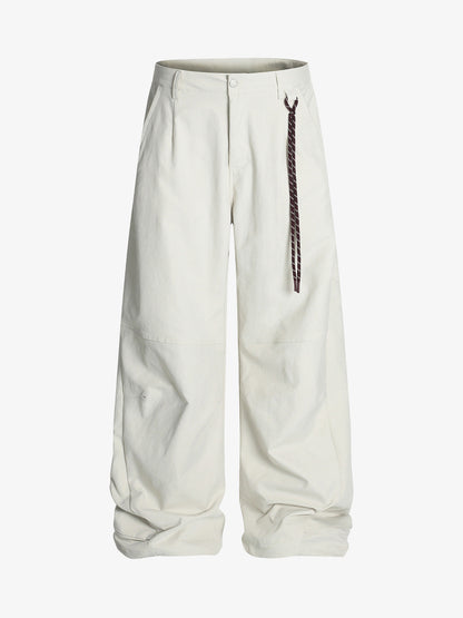 Belted Houndstooth Blazer Pants