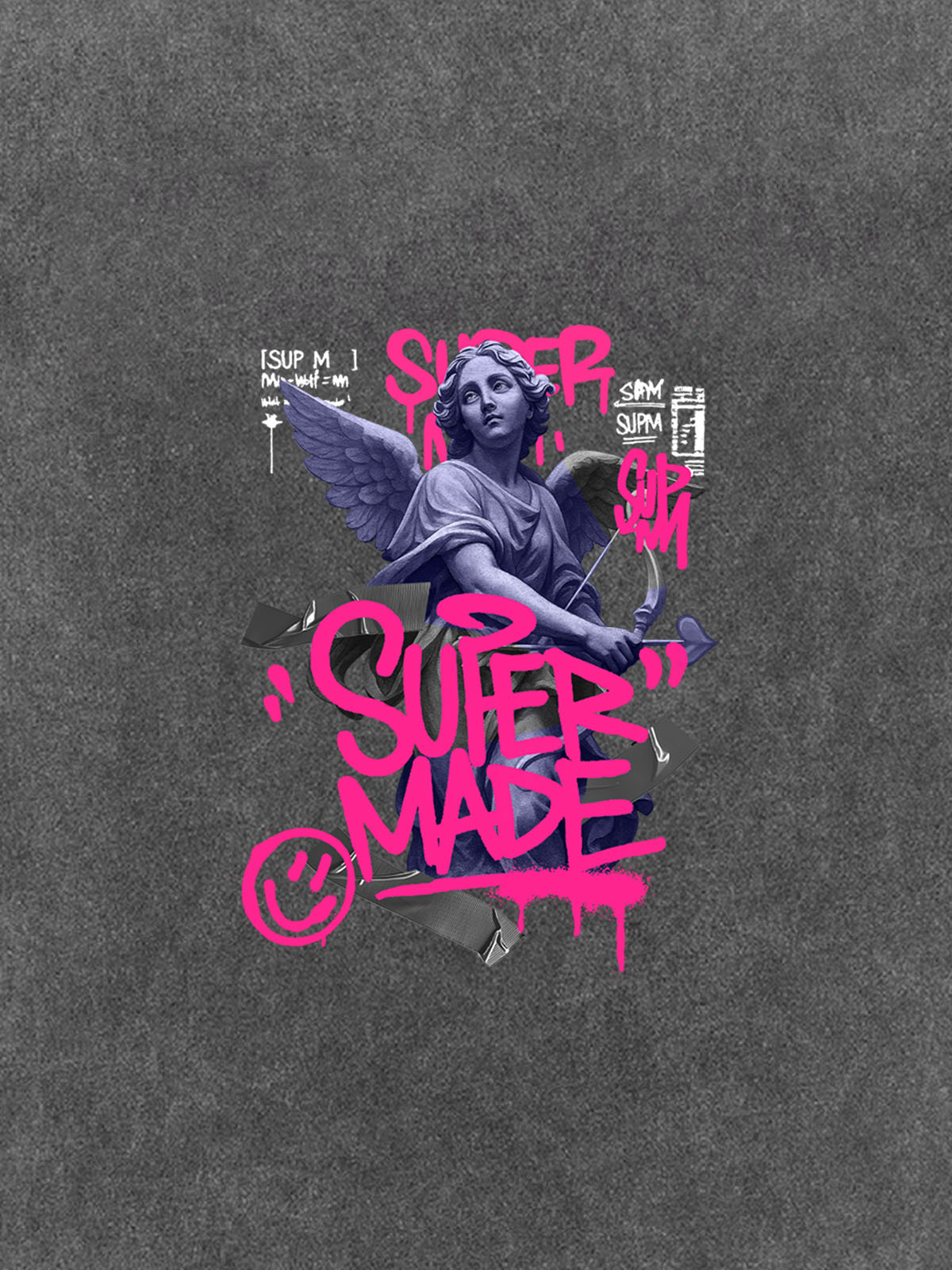 Street Lucky Angel graphic design T-shirt