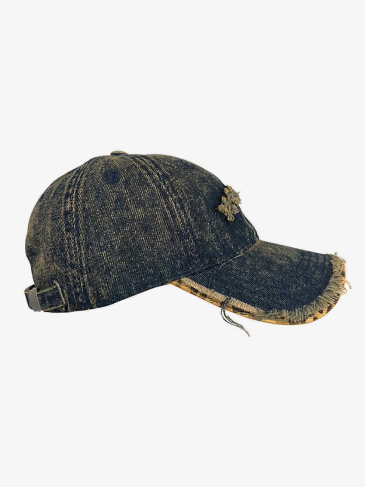 Stylish Denim Baseball Cap with Embroidered Letters for Casual Wear