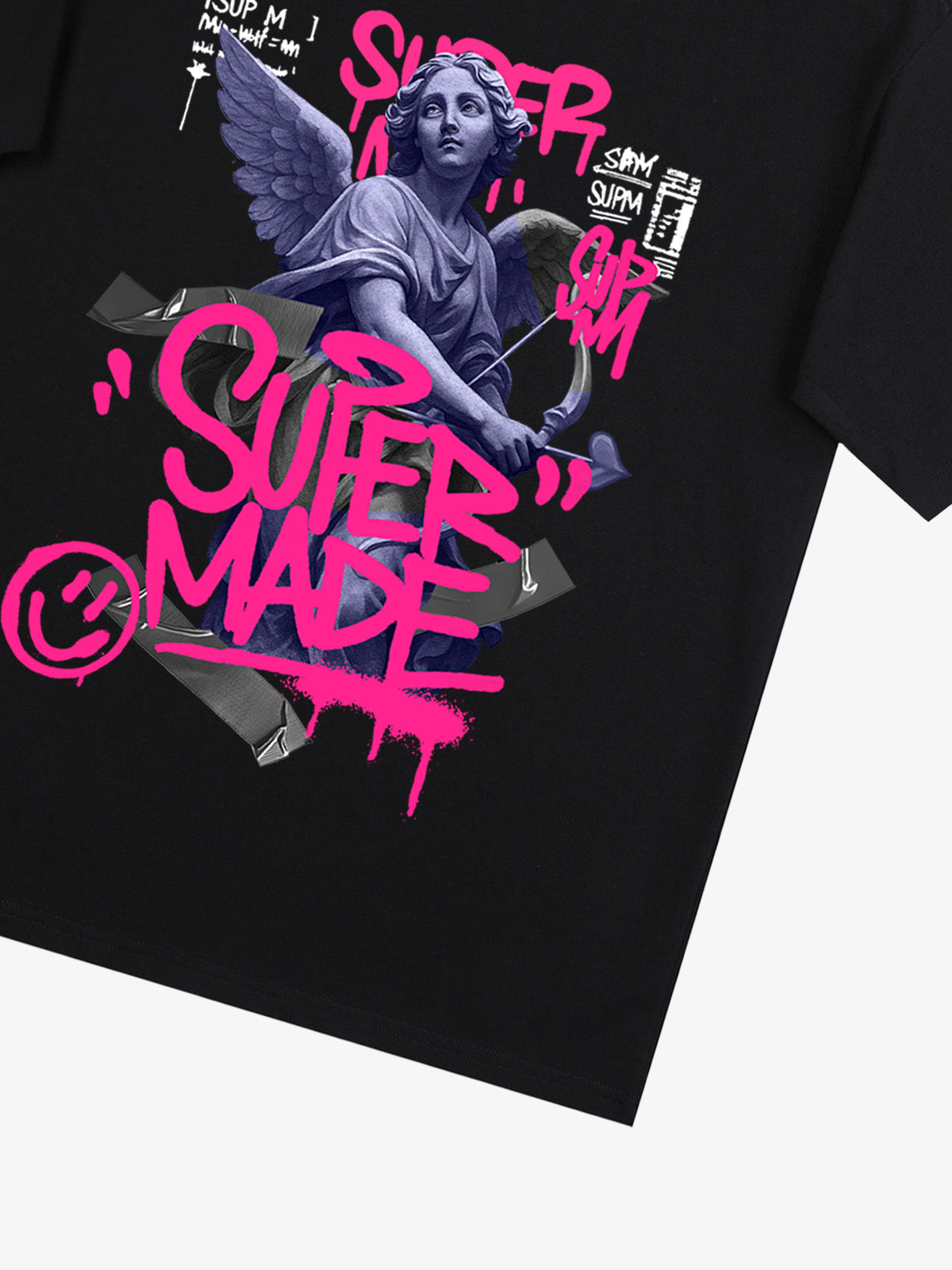 Street Lucky Angel graphic design T-shirt