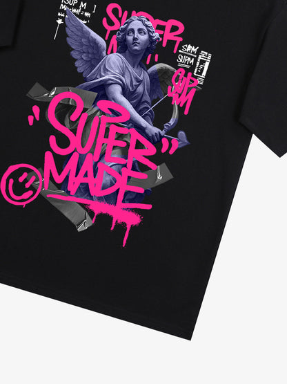 Street Lucky Angel graphic design T-shirt