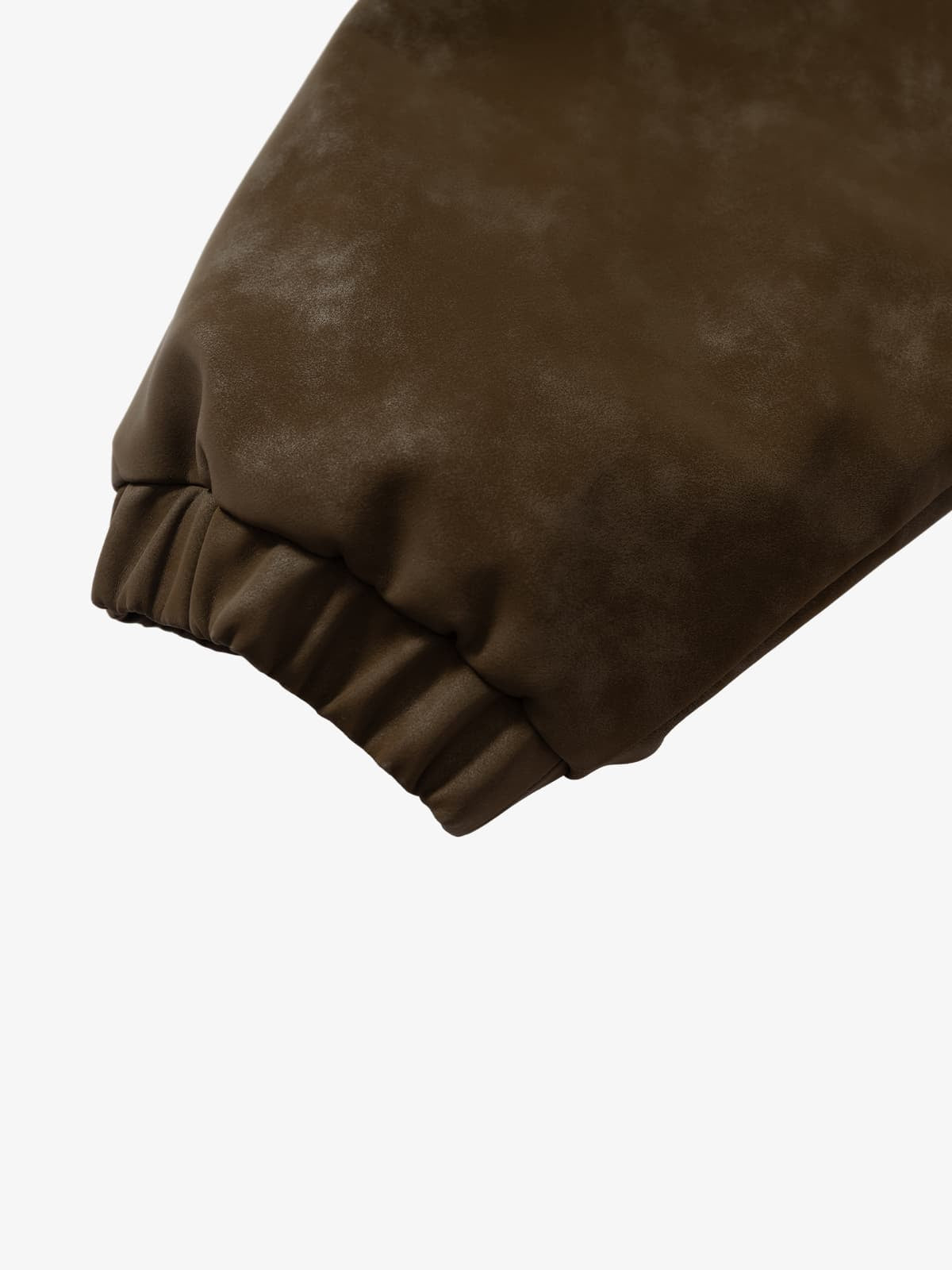 Thesupermade Webbing Stitching Leather And Lambskin Cotton Coat