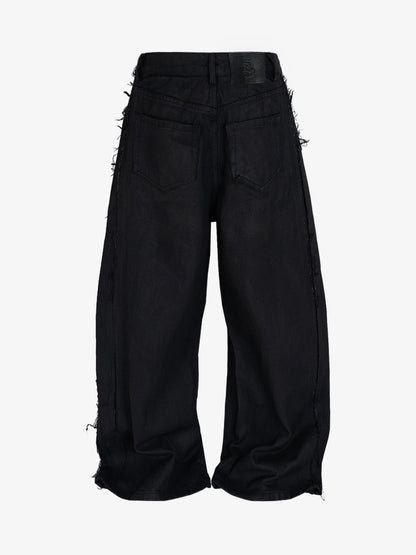 Waxed Baggy Side Whisker Jeans