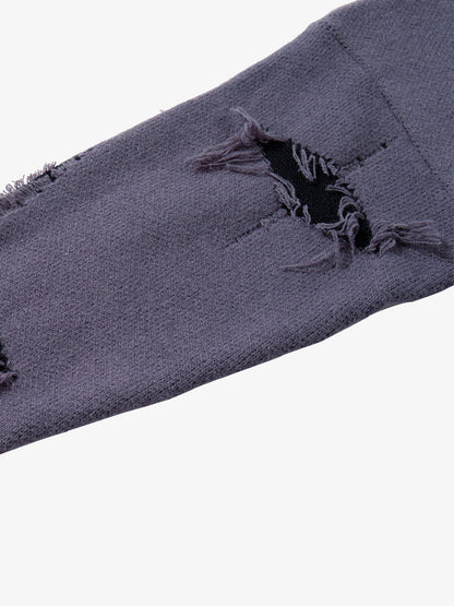 Skull Pattern Knit Sweater - Trendy and Cozy for Casual Wear