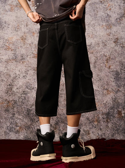 Welt-Embellished Cargo Jorts - 2408