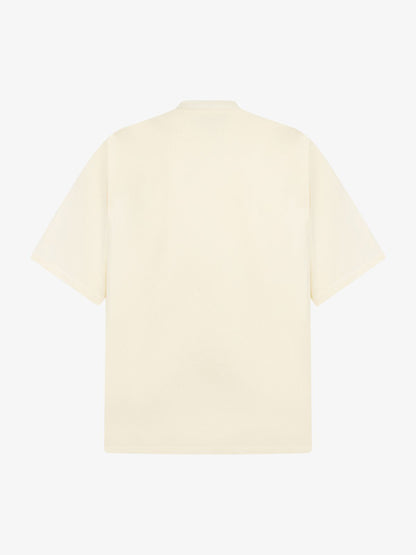 Heavy Retro Patch Embroidered T-shirt - 2398