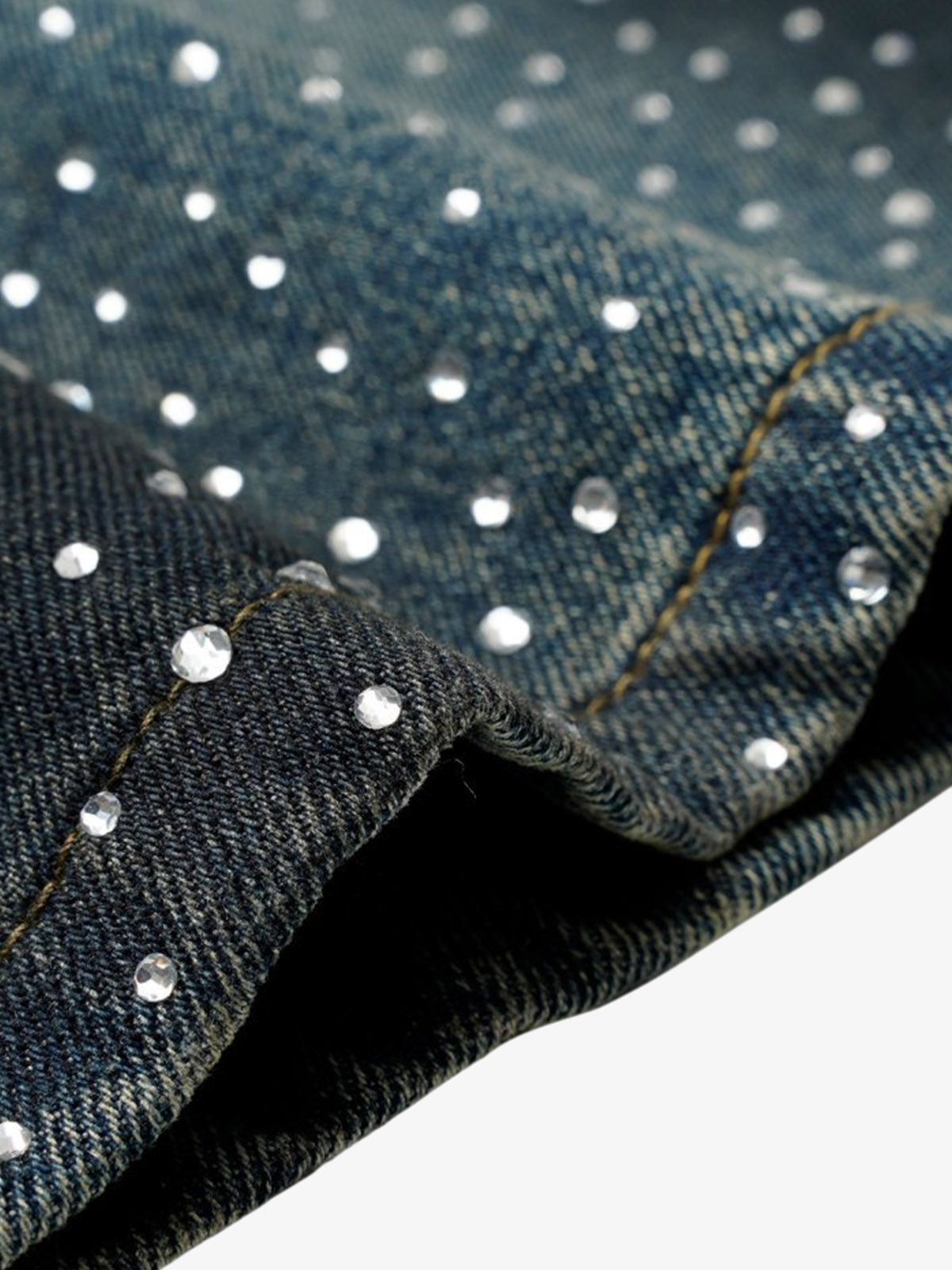 Heavy Diamond Drawstring Denim Jorts