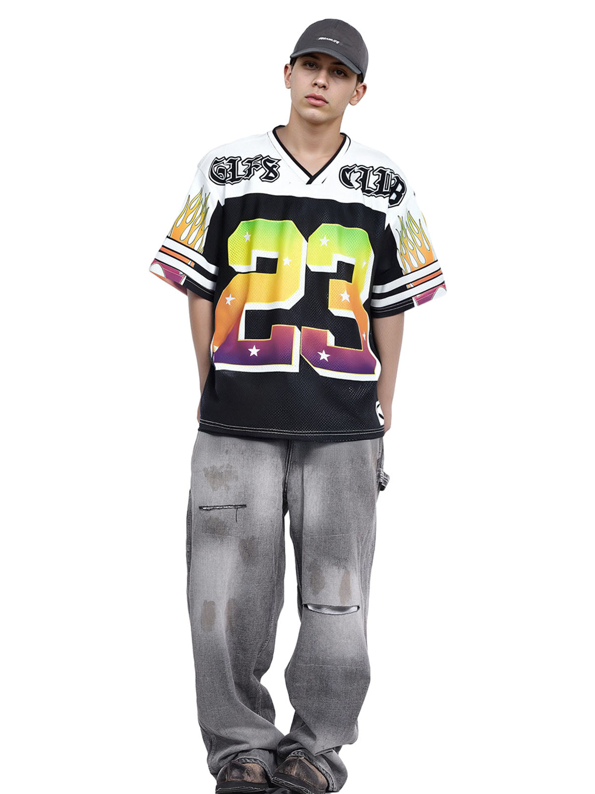 Gothic Style Embroidered Jersey T-Shirt