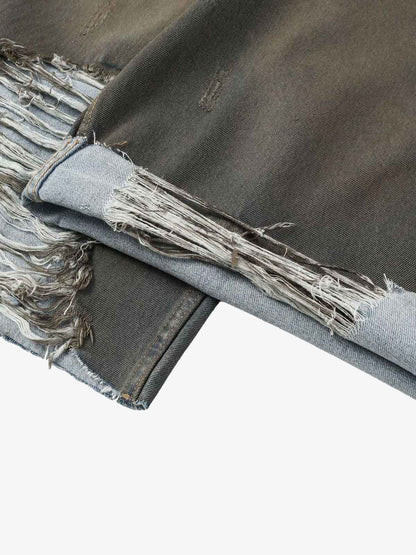 Ripped Dirty Dyed Stripped Jorts